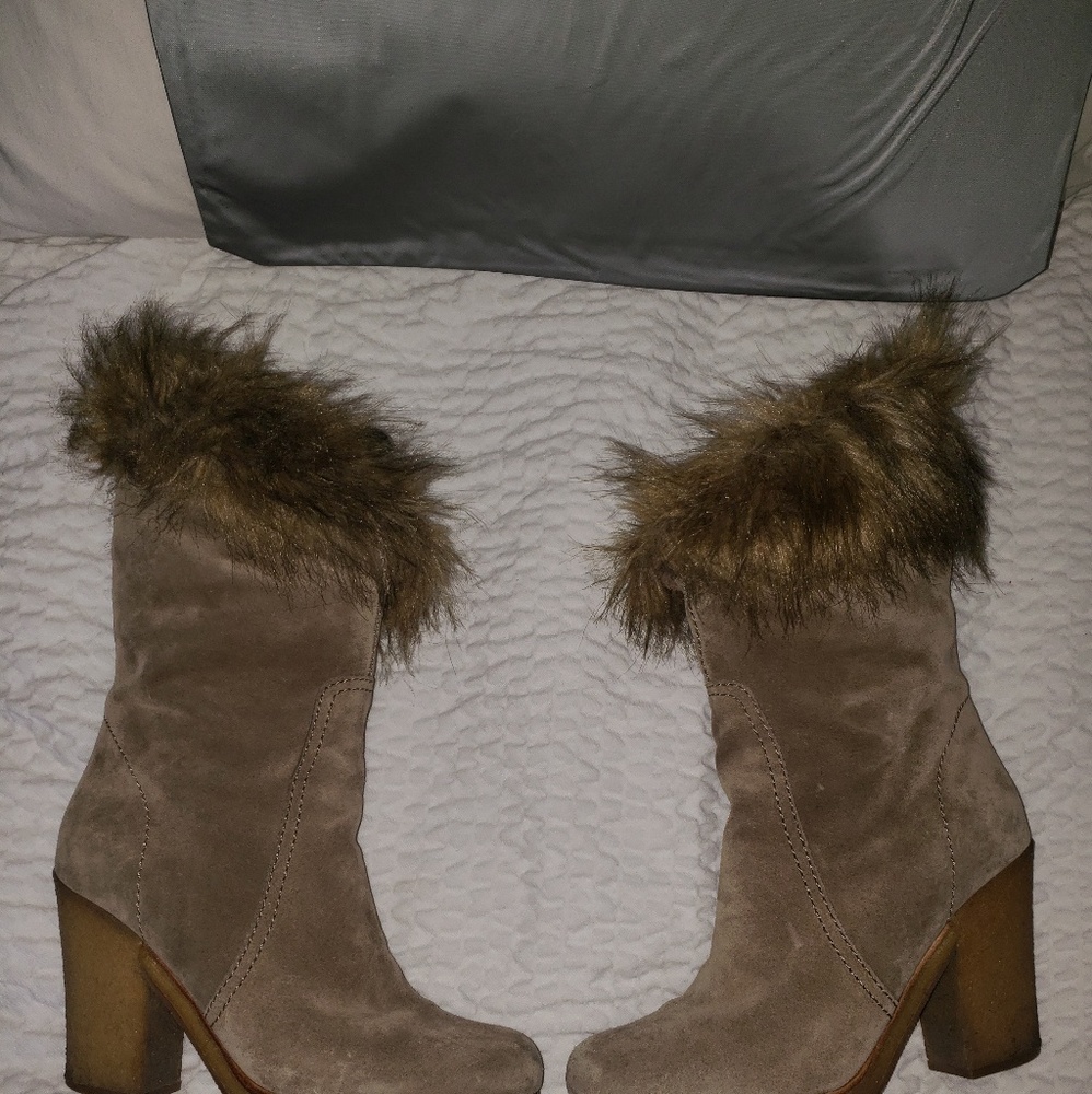 💙AUTH PRADA CALAZATURE DONNA FAUX FUR BOOTS - Picture 3 of 8